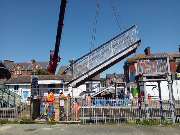 Stairs being lifted