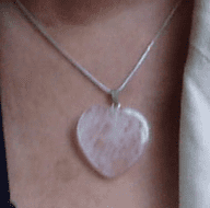 heart pendant on silver chain